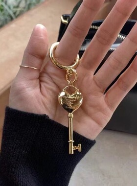 ins博主款金爱心锁头钥匙扣