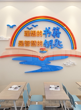 图书馆布置装饰阅览班级读书角面