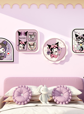 hellokitty猫生日布置儿童房间墙面装饰门挂牌女孩卧室公主全套贴