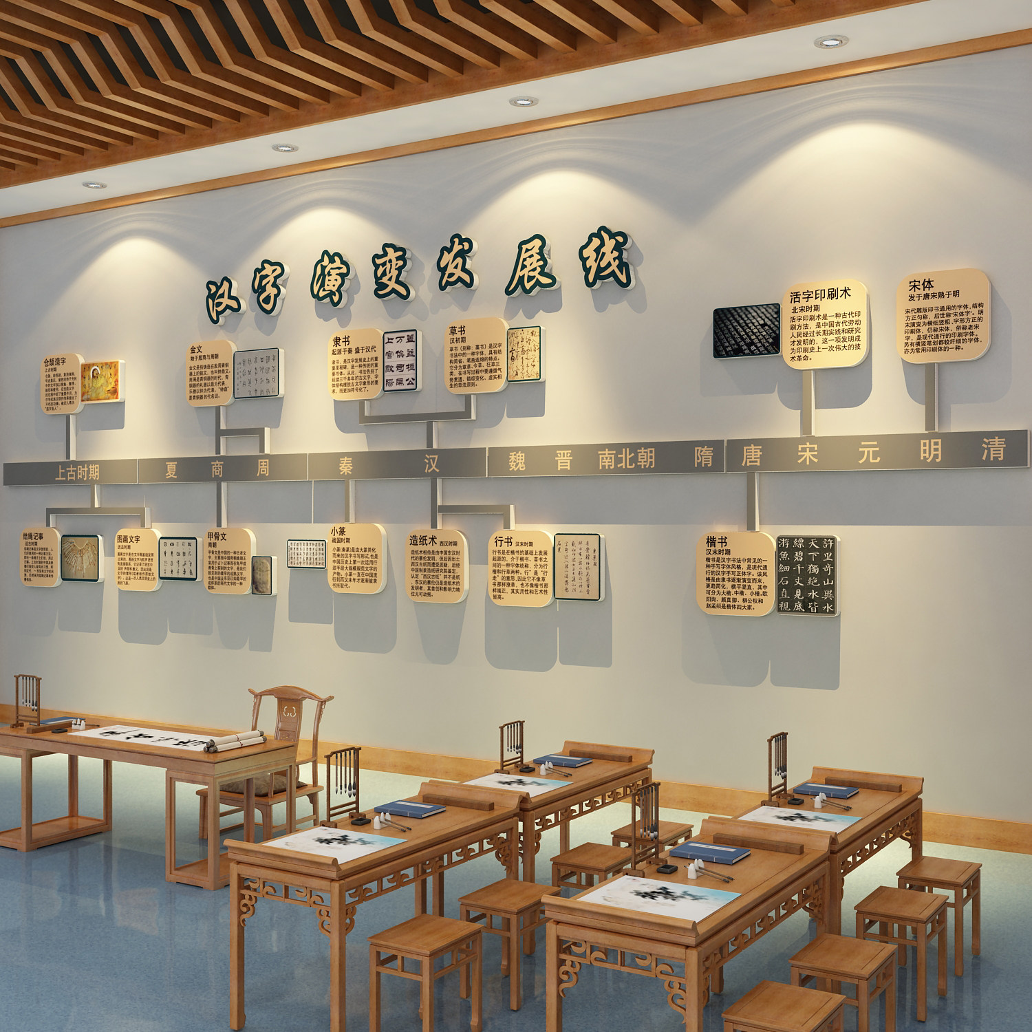 硬笔书法教室墙面装饰培训班氛围布置作品甲骨汉字演变文化环创,淘宝优惠券,粉丝福利购,淘宝优惠卷