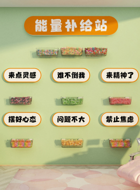 办公司室零食文化墙面贴装饰糖果员工能量补给站牌加油茶水间元气