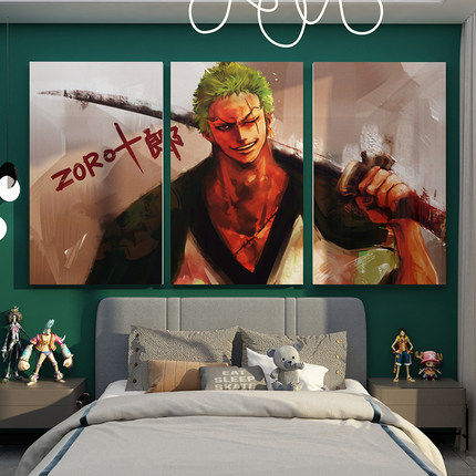 海贼王海报艾斯贴纸挂画电竞脑男童房间卧室布置网咖游戏墙面装饰 - 图2