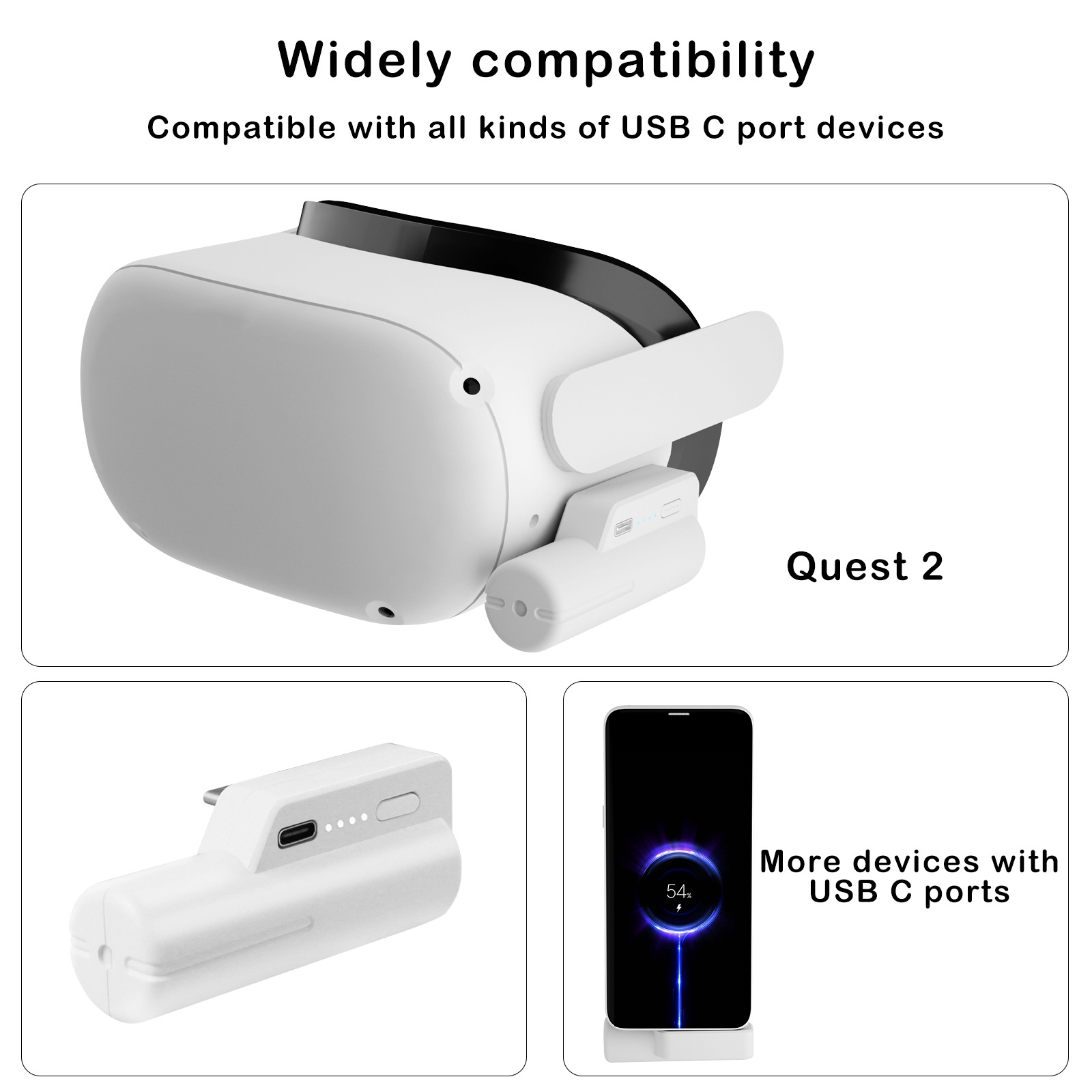 Meta oculus quest2精英头戴充电 vr配件配件5000mAh vr - 图1