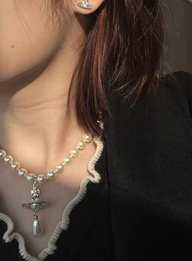 婚姻攻略何泓姗苏离同款项链高级串珠百搭2024新款