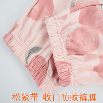 Knitted ຝ້າຍ pajama pants ສໍາລັບແມ່ຍິງໃນພາກຮຽນ spring ແລະ summer pants ເຮືອນຝ້າຍບາງໆທີ່ມີ leggings ຂະຫນາດບວກກັບໄຂມັນ stretch ກາຕູນງາມ rabbit C