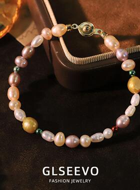 原创天然珍珠巴洛克手链时尚简单款手作饰品百搭高级感手镯手饰品