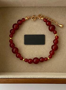 绿松石玛瑙虎眼石蓝纹天然淡水珍珠手链串珠百搭高级叠戴轻奢手串