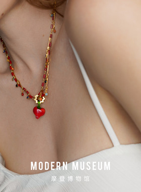 摩登博物馆原创设计琉璃锁骨链