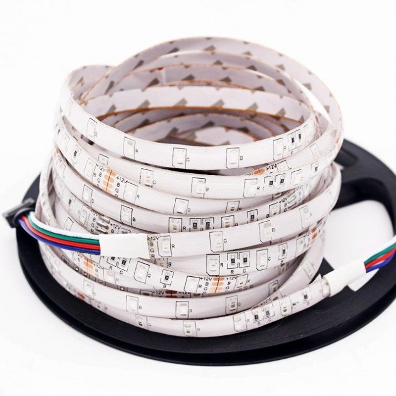 led软灯带12v3528贴片自粘汽车装饰婚庆氛围滴胶防水RGB变色灯条_虎窝淘