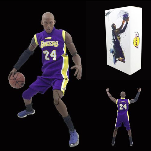 NBA周边1/9 科比·布莱恩特24号紫色球衣超可动手办摆件模型 盒装 - 图0
