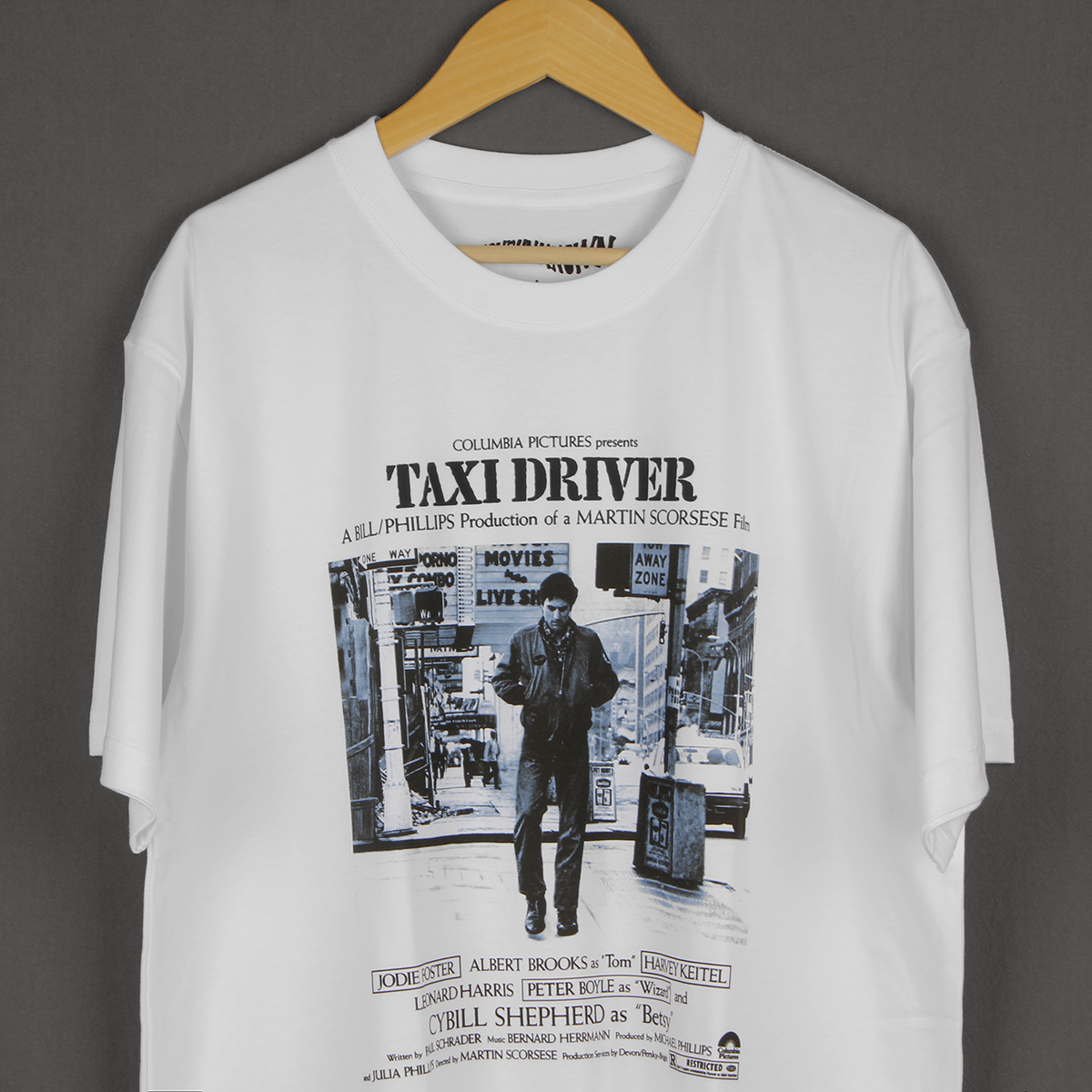 出租车司机 T恤Taxi Driver电影美式休闲圆领短袖印花纯棉T-Shirt - 图0