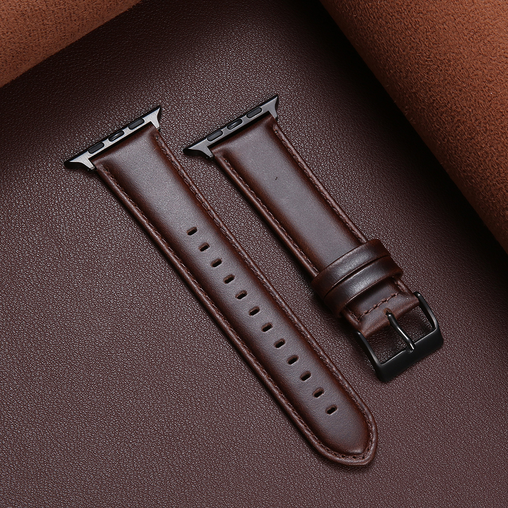 适用apple watchS7表带iwatch6真皮油光高级苹果手表表带男女个性 - 图3