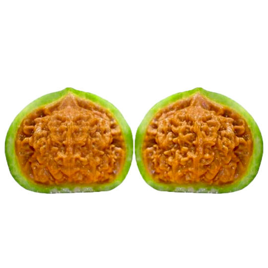 Wild Wenwan walnut hand-held plate playing gambling green leather natural three-sided stuffy pointed lion head official hat toad head four buildings