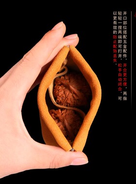 牛皮文玩袋子核桃收纳袋高档玉石首饰收纳袋盘珠玉手串收纳包真皮