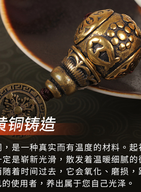 diy黄铜橄榄核星月金刚菩提佛塔