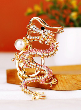 水钻十二生肖龙钥匙扣男女挂件