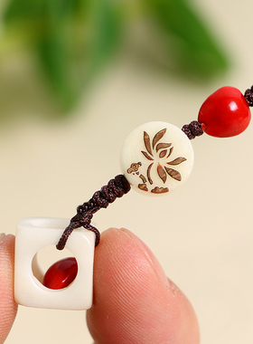 玲珑骰子安红豆象牙果路路通吊坠