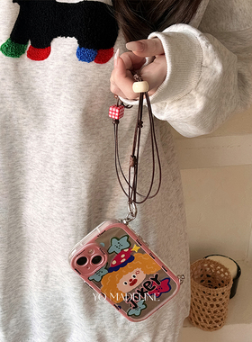 黑色皮绳星星长款挂绳项链手机链可斜跨肩背手链手机绳毛衣链配饰