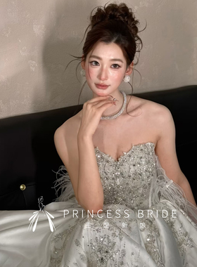 法式珍珠项链女新娘颈链锁骨链