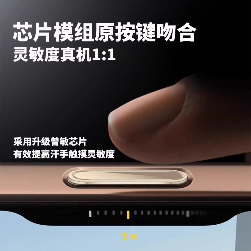 适用苹果16promax手机侧边拍照按键贴iphone17/16pro电容保护相机贴ip16拍摄键保护贴16plus灵动岛摄影键