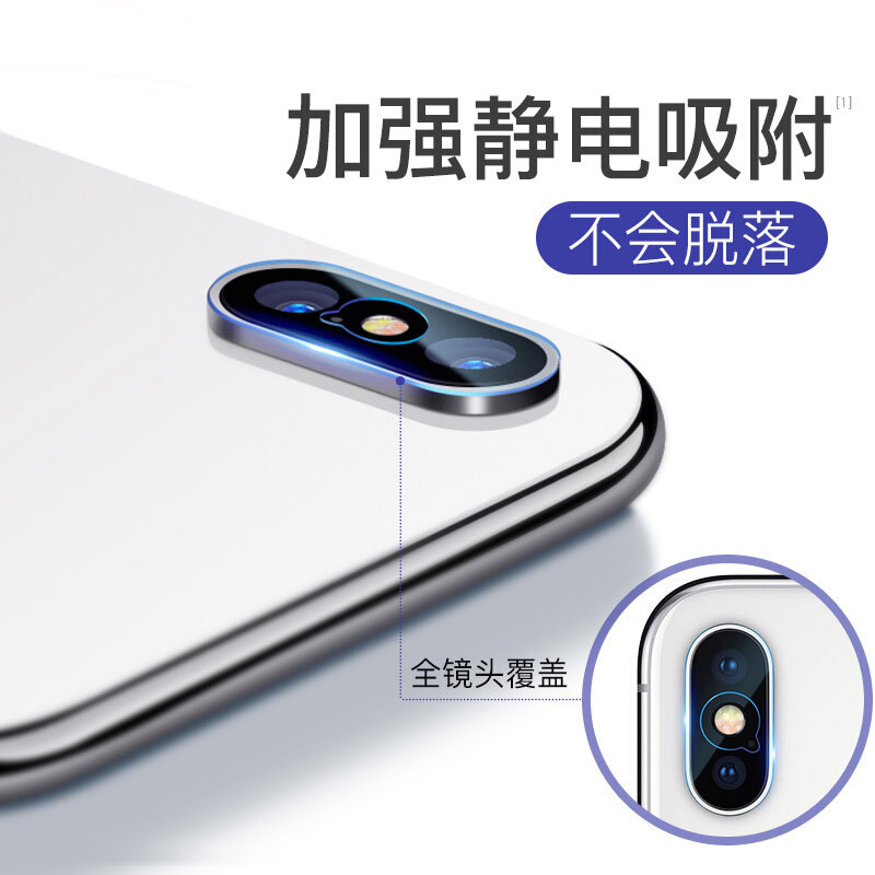 苹果X镜头膜iPhoneX手机XS后置摄像头11pro max保护圈iPhoneXsMax钢化膜相机全包XMax防摔iPhoneXS背膜Max - 图0