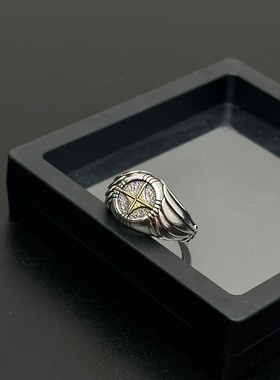 复古做旧十字架戒指男士食指戒女