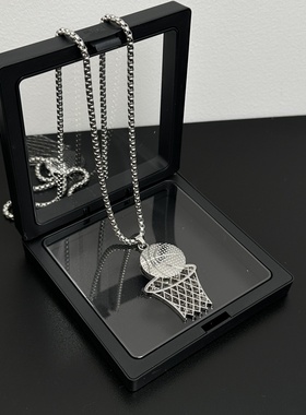 球框投篮篮球项链男个性球迷吊坠