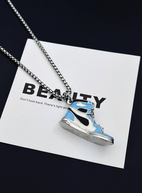 篮球鞋项链男生嘻哈儿童街舞吊坠