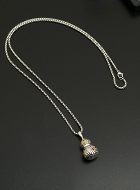 可打开葫芦吊坠项链男女毛衣链