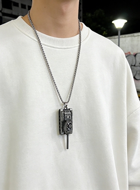 金属t34坦克项链男生创意汽车