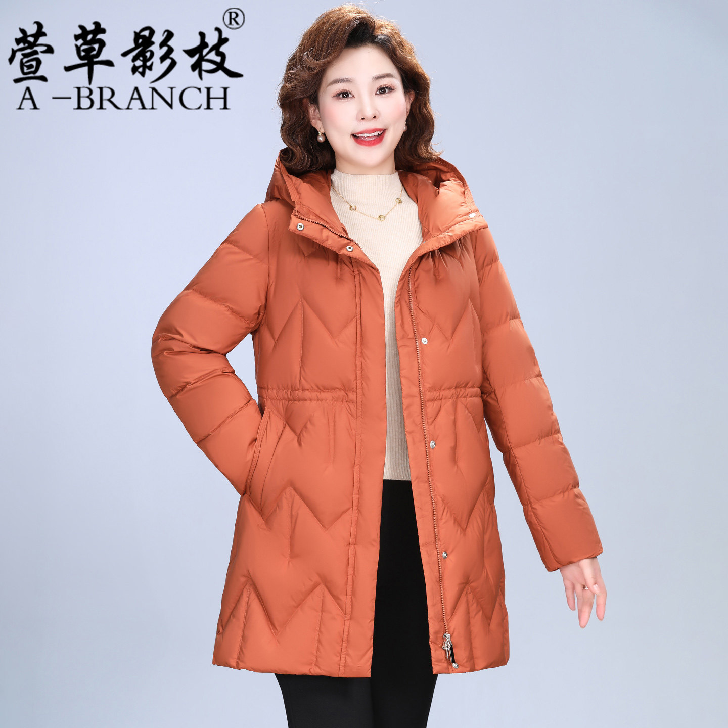 50多岁妈妈羽绒服冬季连帽白鸭绒2025新款洋气休闲中老年女士外套,淘宝优惠券,粉丝福利购,淘宝优惠卷