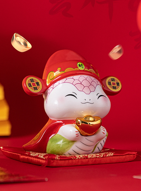 装饰卡通桌面摆件工艺品陶瓷国潮