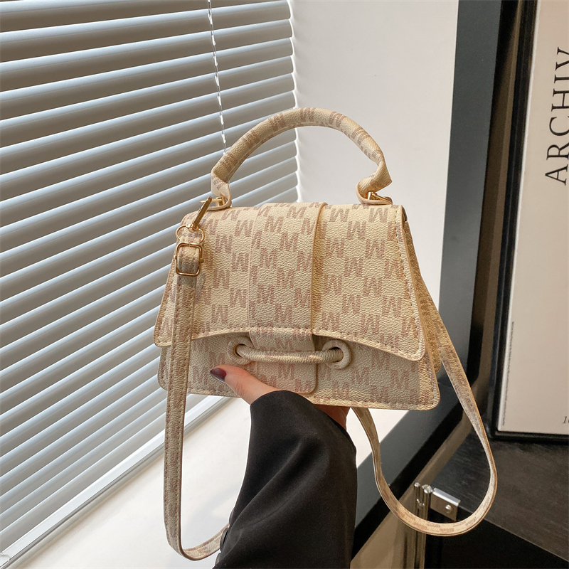 芊舒祺2025新款高级质感小众格纹小方包女欧美时尚百搭手提斜挎包 - 图1