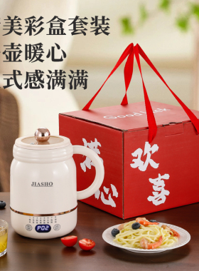一人食炖煮杯电热烧水杯便携式旅行电煮杯小型加热杯热牛奶杯迷你