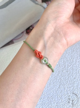 手工手绳玉银小清新男女