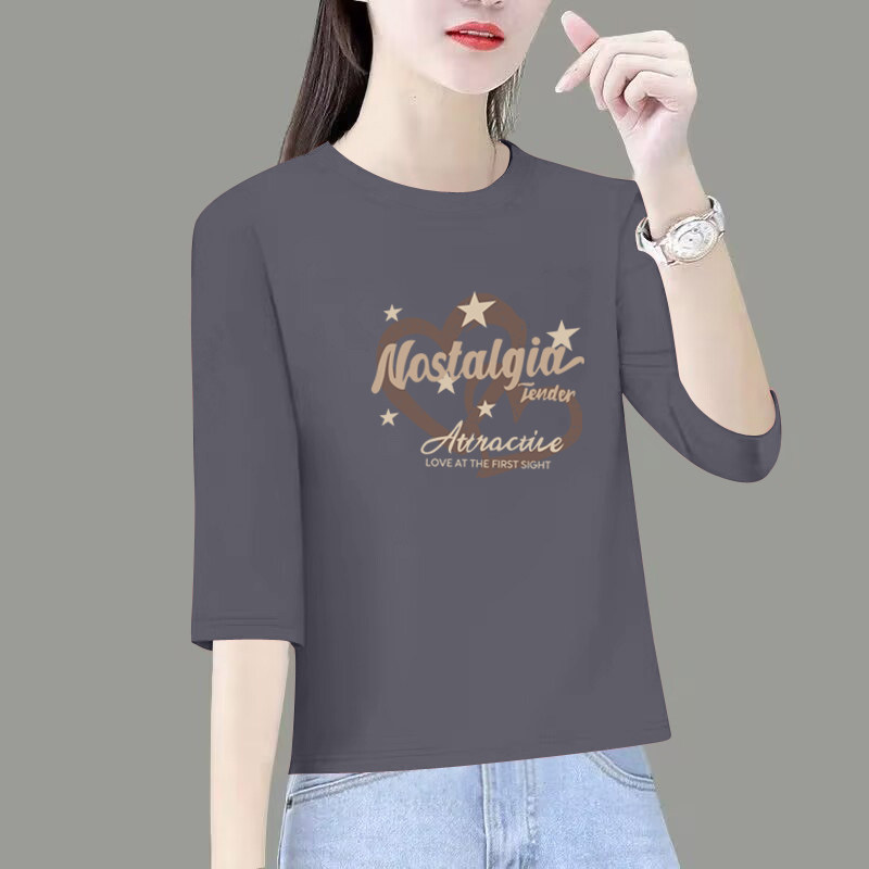 专柜撤柜品牌清仓女装纯棉100%宽松七分袖t恤衫休闲打底时尚上衣,淘宝优惠券,粉丝福利购,淘宝优惠卷