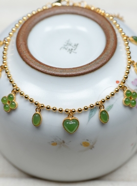 陌上花开缓缓归。天然和田玉多宝耳钉手链 素年小铺