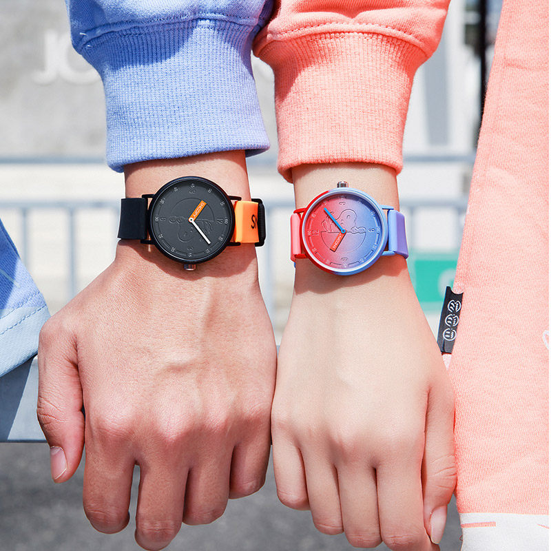 snoopy 2021新款运动潮流情侣石英表 snoopy手表国产腕表