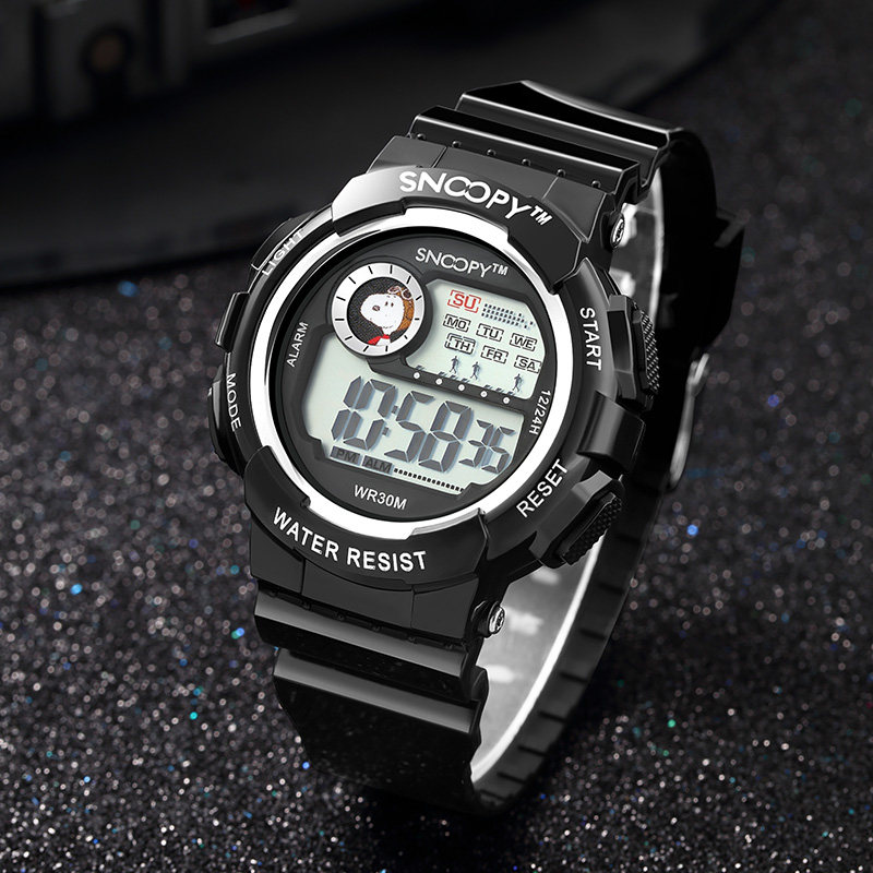 史努比新款男女孩初中生小学生手表 snoopy手表国产腕表