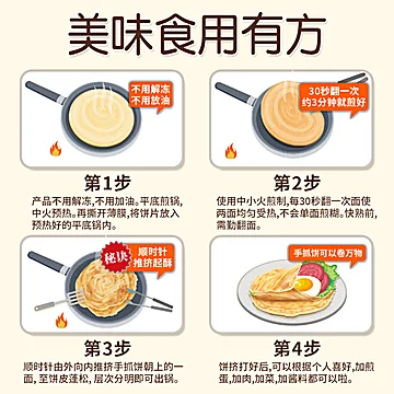 粮全其美原味手抓饼 半成品煎饼 早餐面饼皮[4元优惠券]-寻折猪