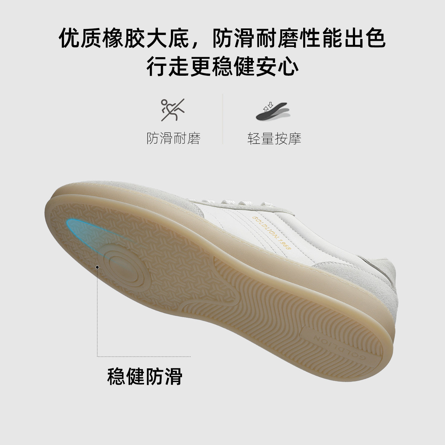 金利来男鞋2026春季新款白色德训鞋真皮百搭系带运动休闲板鞋男士,淘宝优惠券,粉丝福利购,淘宝优惠卷