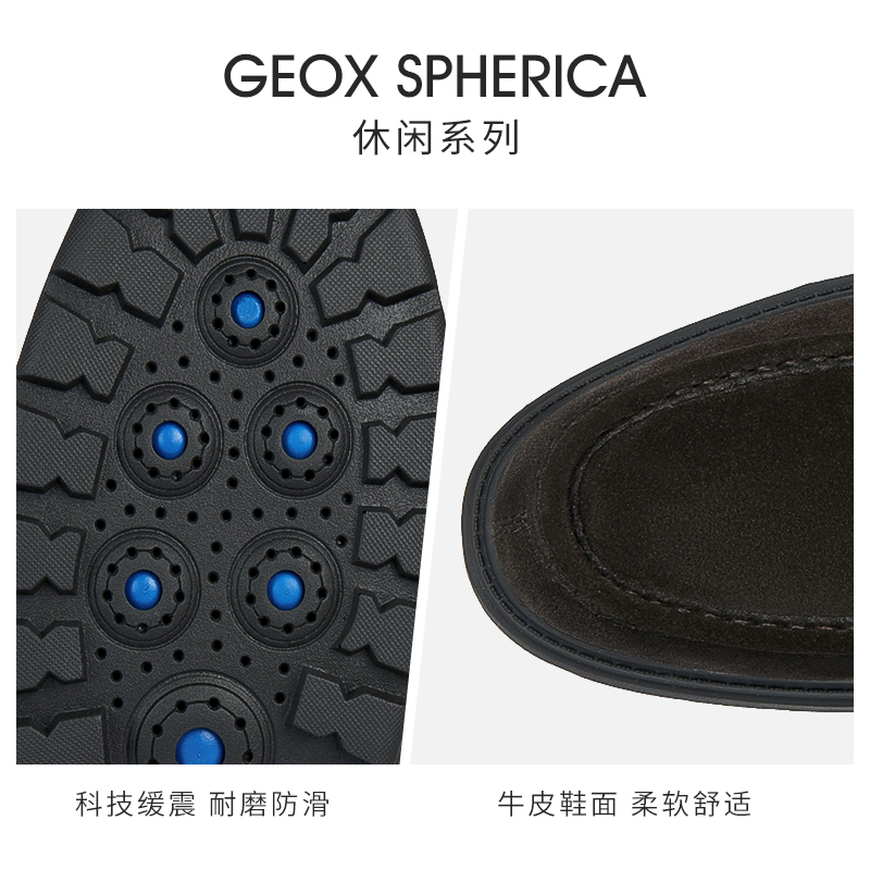 GEOX杰欧适男鞋简约舒适休闲皮鞋SPHERICA U36FRC - 图3