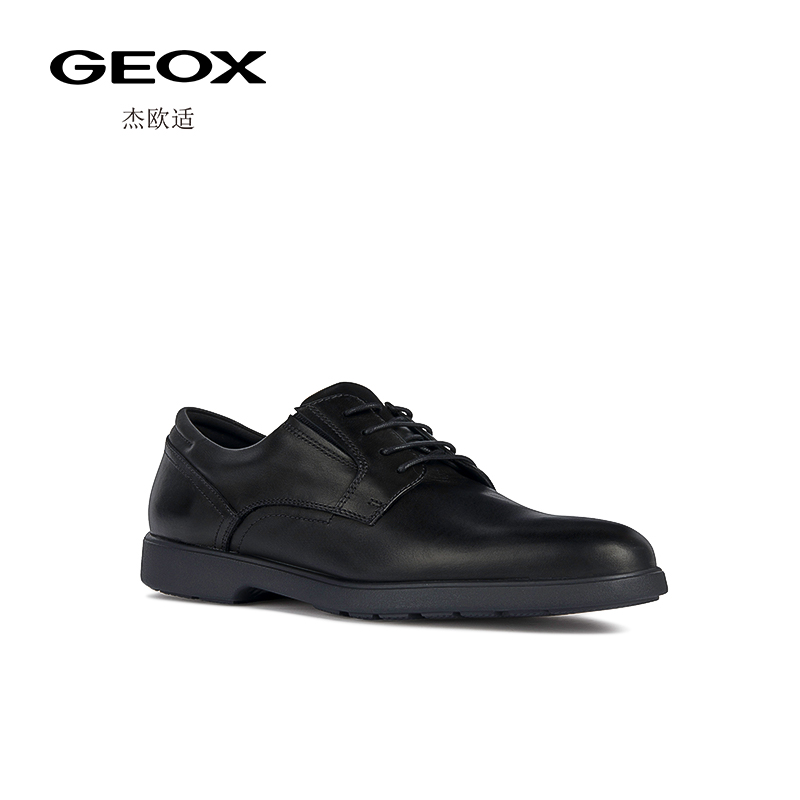 GEOX杰欧适男鞋春季经典款商务通勤系带正装皮鞋SPHERICA U35EFA - 图0