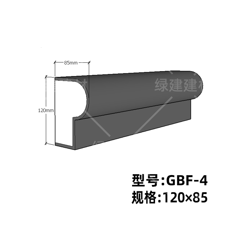 EPS泡沫外墙装饰线条厂家直销别墅农村自建房定制水泥灰色系腰线-图3