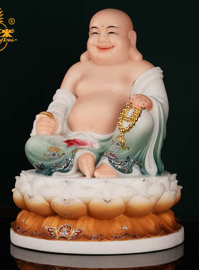 大肚弥勒佛笑佛汉白玉佛像