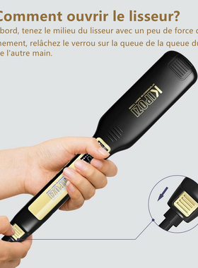 KIPOZI Professional Titanium Flat Iron Hair Straightener wi