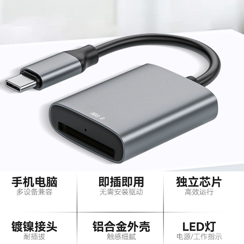 读卡器sd卡usb3.0高速款适用苹果15typec手机uhsii佳能尼康富士ccd相机cf/tf内存卡万多功能合一转换连接电脑 - 图3