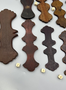 清代老古董古玩收藏品怀旧老红木酸枝木老雕刻木花线板绕线板工具