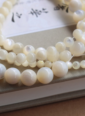 diy天然白蝶贝深海吊坠项链散珠