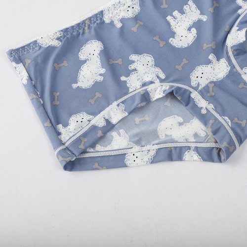 内裤女冰丝小清新碎花卡通低腰日系牛奶丝无痕速干透气女士三角裤 - 图2